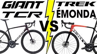 Giant TCR VS Trek EMONDA 2021 Models [upl. by Beverlee]