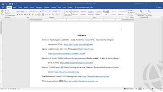 Formatting an APA Style Reference List [upl. by Ellenehc]