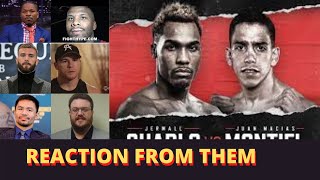 FIGHTERS REACTS TO JERMALL CHARLO VS MONTIEL [upl. by Zerk]