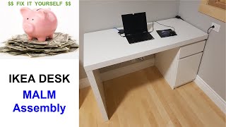 IKEA quotMALMquot Desk Assembly [upl. by Reine]