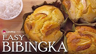 BIBINGKA  EASY BIBINGKA Filipino Traditional Baked Rice Cake  Street Food [upl. by Alpert]