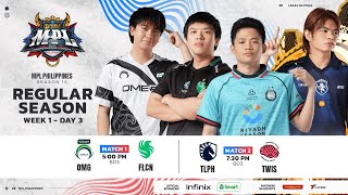 🔴 LIVE  MPL PH S15  FILIPINO  Week 1 Day 3 [upl. by Llimaj]