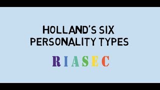 Hollands Personality Types [upl. by Ibur]