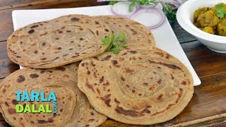 Lachha Paratha Recipe Whole Wheat multi Layered Indian Bread by Tarla Dalal [upl. by Chelsey]