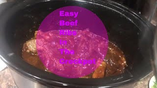 HOW TO MAKE EASY BEEF RIBS IN THE CROCKPOT [upl. by Ailito]