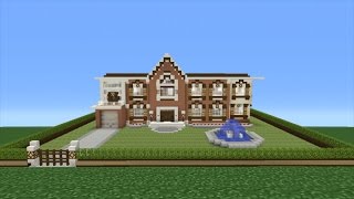 Minecraft Tutorial How To Make A Suburban Mansion [upl. by Enerod]