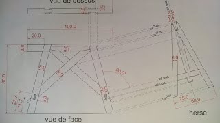 01 Tréteau simple de charpente épure explications [upl. by Haveman995]