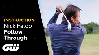 Focus on Following Through  Nick Faldo Follow Through Tips  Instruction  Golfing World [upl. by Aerdnaid323]