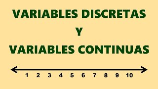 Variables Discretas y Variables Continuas [upl. by Lasyrc]