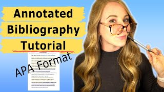 ANNOTATED BIBLIOGRAPHY  APA FORMAT [upl. by Ecidnac984]