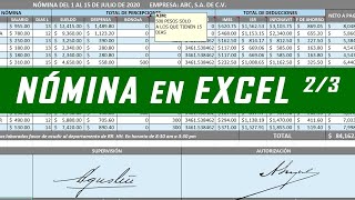 ✅ Nómina COMPLETA en Excel  Percepciones  Deducciones  Fórmulas  Cálculo de ISR  VIDEO 23 🆗 [upl. by Anawat]