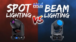 Spot Lights VS Beam Lights  Similarities Differences amp Best Application for Moving Head Lights [upl. by Bridgid]