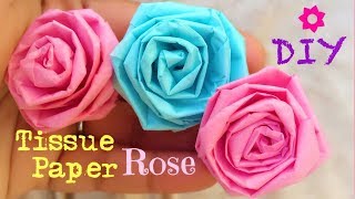 How to make Tissue Paper Roses  Very Easy DIY [upl. by Niloc33]