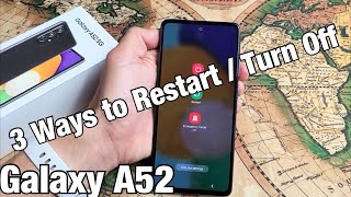 Galaxy A52 How to Turn Off  Restart 3 Ways [upl. by Elyl384]