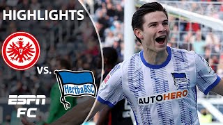 Hertha ends Frankfurt’s 22game unbeaten home record in the league  Bundesliga Highlights  ESPN FC [upl. by Silvia]