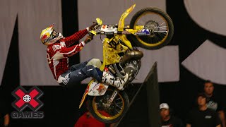 Travis Pastrana lands first double backflip in Moto X history 2006  ESPN Archives [upl. by Hanoj]