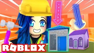 Building the SMALLEST house in Roblox Bloxburg [upl. by Carder]