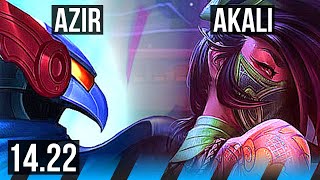 AZIR vs AKALI MID  KR Diamond  1422 [upl. by Yzdnil397]