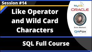 SQL  Part 14  Like Operator and Wildcard Characters [upl. by Ariaes]