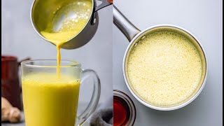 Turmeric Milk for better sleep  Golden Milk Recipe  antiinflammatory drink [upl. by Edgell927]