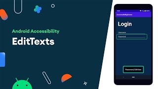 EditTexts  Accessibility on Android [upl. by Lyrehc]