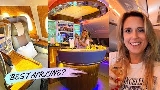 EMIRATES BUSINESS CLASS A380 REVIEW LondonDubai [upl. by Jamila]