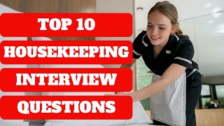 HOTEL HOUSEKEEPING Interview Questions amp Answers  How to Get a Housekeeper Job [upl. by Ais]