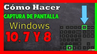 Como Tomar Captura de Pantalla en Computadora ✅ Windows 10 Windows 7 y 8 [upl. by Autry478]