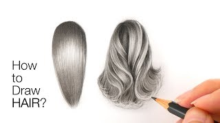 How to Draw Hair amp Hairstyles  Straight vs Wavy Hair [upl. by Noyek667]