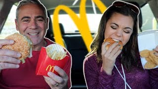 McDonalds Mukbang w My Dad  Steph Pappas [upl. by Hannibal]