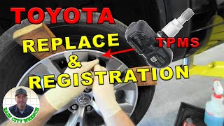 TOYOTA TPMS REPLACE amp REGISTRATION [upl. by Olsen]