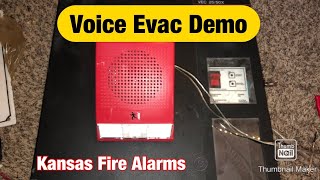 Fire Alarm Demonstration Voice Evac Panel Notifier VEC 2550X [upl. by Ynttirb810]