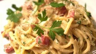 spaghetti alla carbonara recipe [upl. by Anirdnaxela]