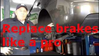 How to replace rear brakes and rotors on a Kia [upl. by Anifur]