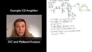 Example CE Amplifier DC and Midband Analysis [upl. by Yllus294]