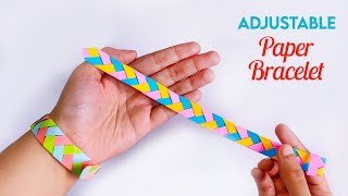 Easy Paper Bracelet  Adjustable Friendship Band [upl. by Ada]