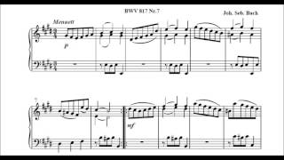 J S Bach French Suite 6 in E major BWV 817 Minuet [upl. by Enedan]