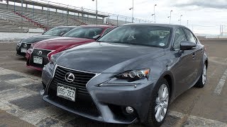 The Ultimate Lexus IS Drag Race 2014 Lexus IS350 vs IS250 vs F Sport AWD Mashup [upl. by Nnylyaj]