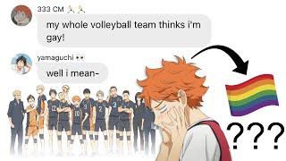 Haikyuu Texting  Karasuno thinks Hinata is gay  Kagehina [upl. by Toma]