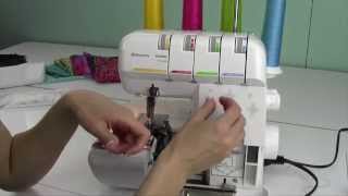 Husqvarna Viking H Class 200S Serger 4 Threading [upl. by Adamina600]