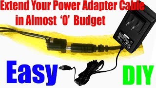 How To  Extend a Power Adapter Cable DIY [upl. by Ennayar680]