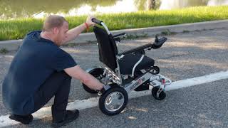 Electra7 Wide Lightweight Folding Power Wheelchair Extended Review [upl. by Nujra]