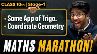 Class 10th Maths Maha Marathon  Some App of Trigonometry amp Coord Geometry 🔥  Shobhit Nirwan [upl. by Ainola322]