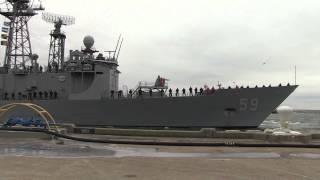 USS Kauffman FFG 59 underway on last deployment of a frigate [upl. by Quirita936]