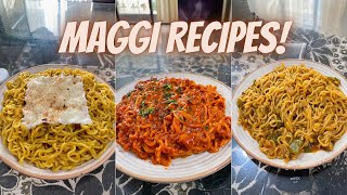 Maggi Recipes  Chilli Garlic Cheesy Piri Piri amp Makhani Maggi 🍝 CookWithGG [upl. by Nonnaehr]