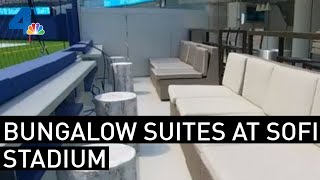 Inside SoFi Stadium Bungalow Suites  NBCLA [upl. by Cindie]