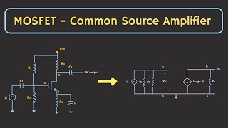 MOSFET Common Source Amplifier  Small Signal Analysis  Voltage Divider Bias [upl. by Annahsor]