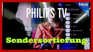 Philips TV Sender Sortieren Favoriten erstellen Tutorial [upl. by Sinegold880]