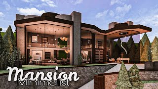 Bloxburg Mansion Modern Minimalist No LargePlot House Build [upl. by Sylvanus362]