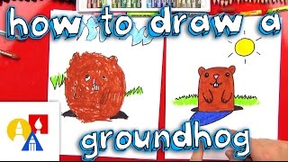 How To Draw A Cartoon Groundhog [upl. by Tarfe]